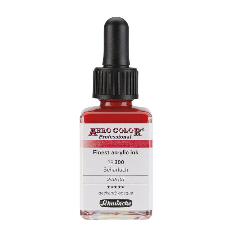 Schmincke 300 AERO Color - scarlet professional acrylinkt 28ml
