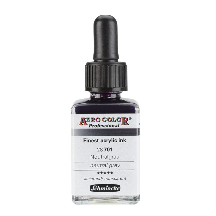 Schmincke 701 AERO Color - neutral grey professional acrylinkt 28ml