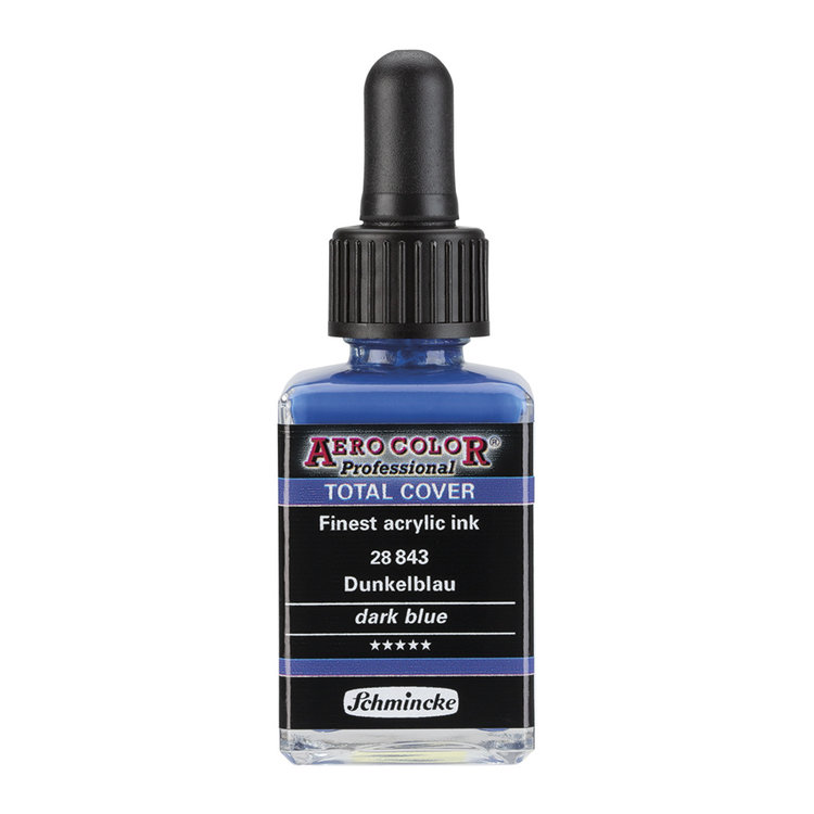 Schmincke 843 AERO Color - dark blue professional acrylinkt 28ml