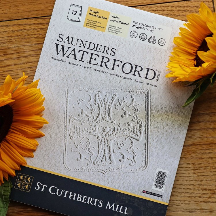 Saunders Waterford (St. Cuthberts Mill) 300 grams aquarelpapier white 1-zijdig gelijmd