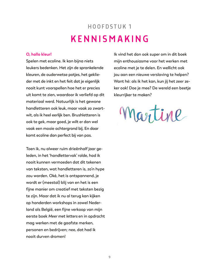 Kosmos Letteren en tekenen met ecoline - Martine Boere