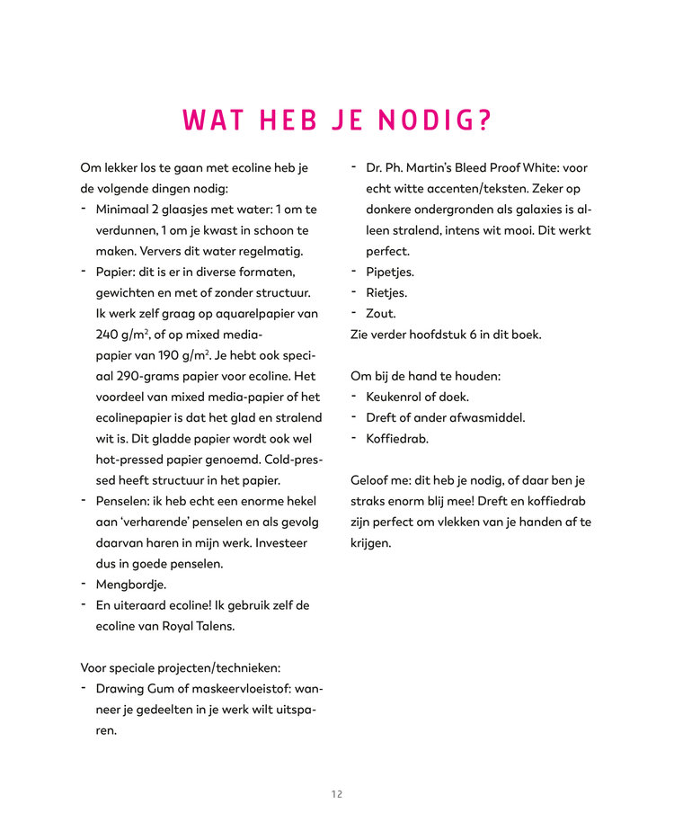 Kosmos Letteren en tekenen met ecoline - Martine Boere