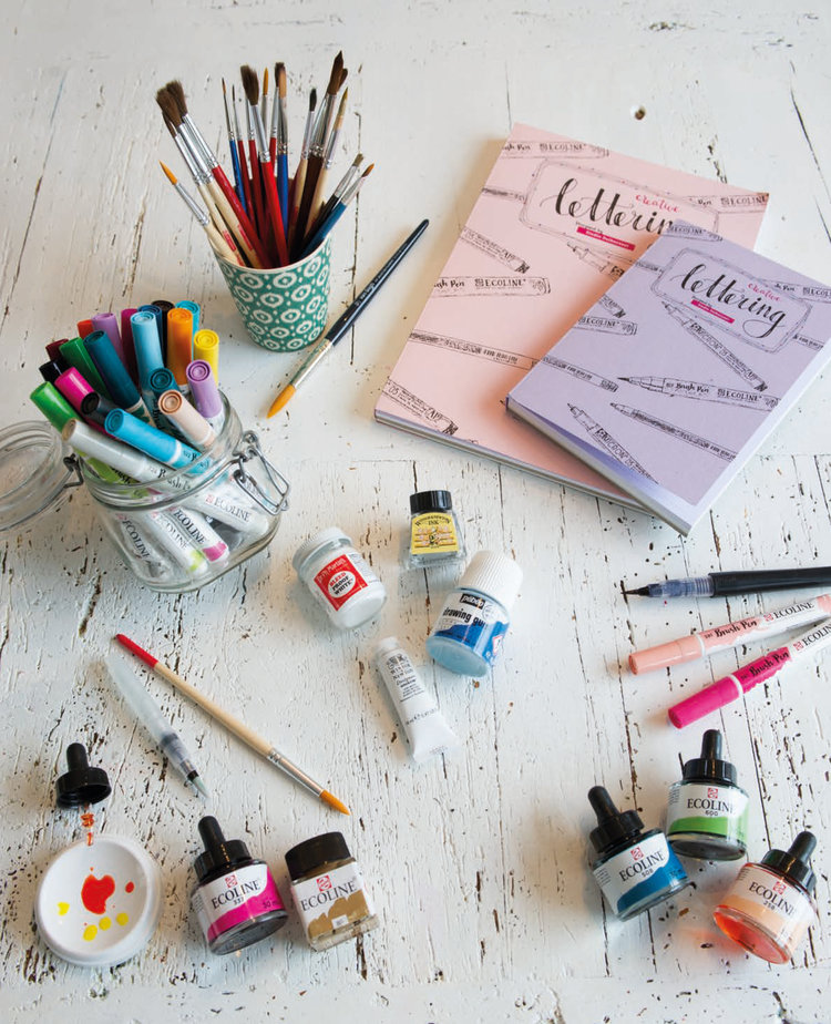 Kosmos Letteren en tekenen met ecoline - Martine Boere