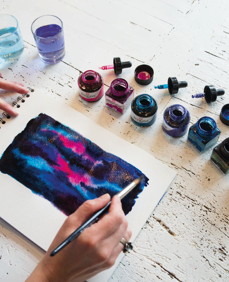 Kosmos Letteren en tekenen met ecoline - Martine Boere