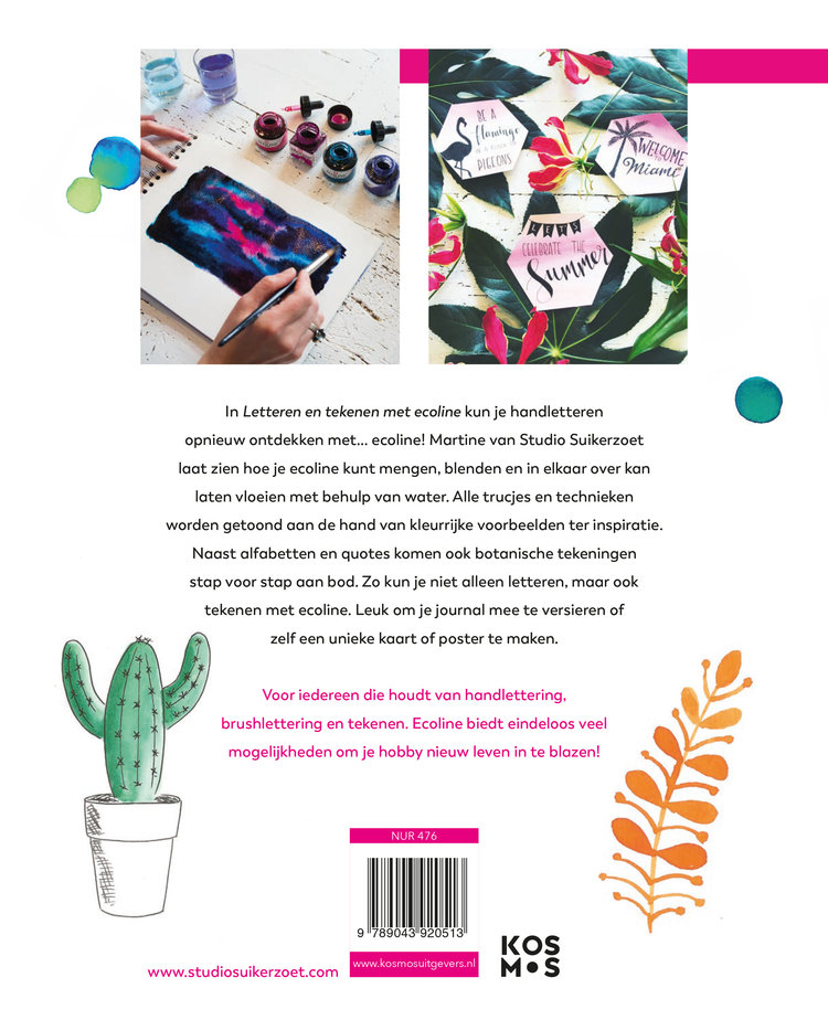 Kosmos Letteren en tekenen met ecoline - Martine Boere