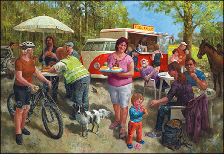 Art Revisited kunstkaart Marius van Dokkum - foodtruck