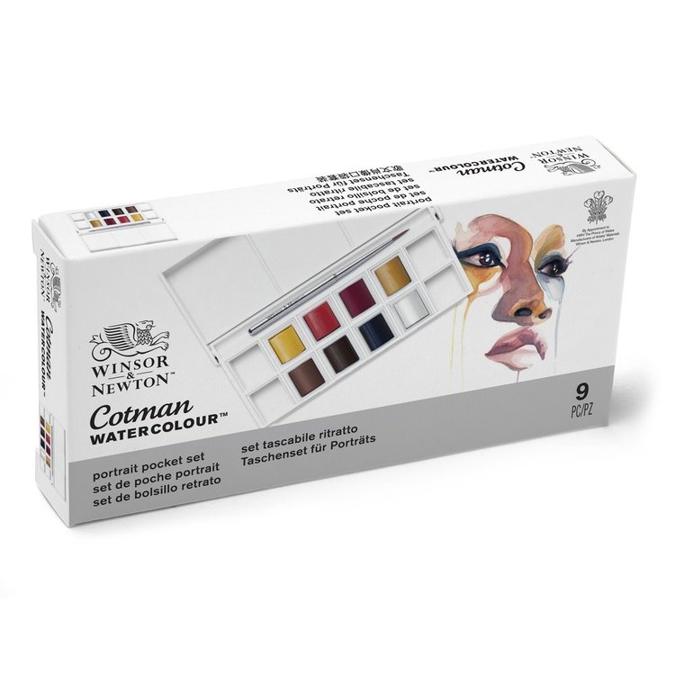 Cotman Water Colours Portrait - pocketbox met 8 aquarelnapjes