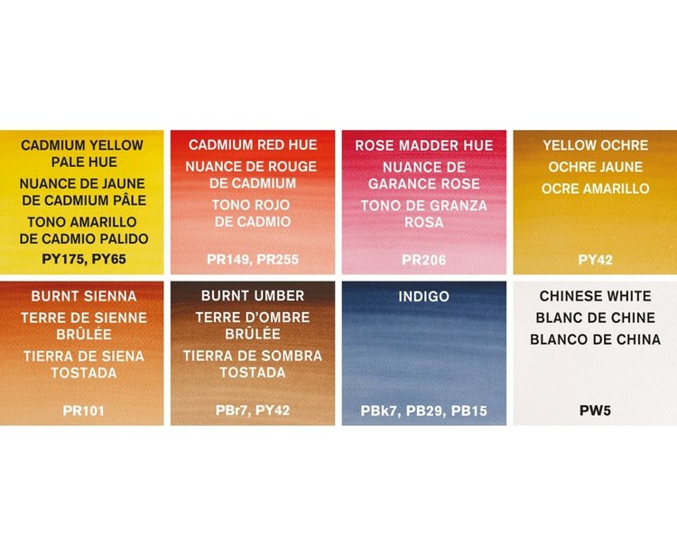 Cotman Water Colours Portrait - pocketbox met 8 aquarelnapjes