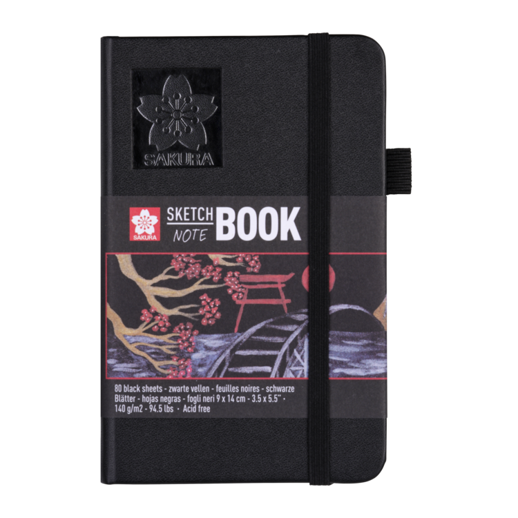 Sakura schetsboek met zwart papier