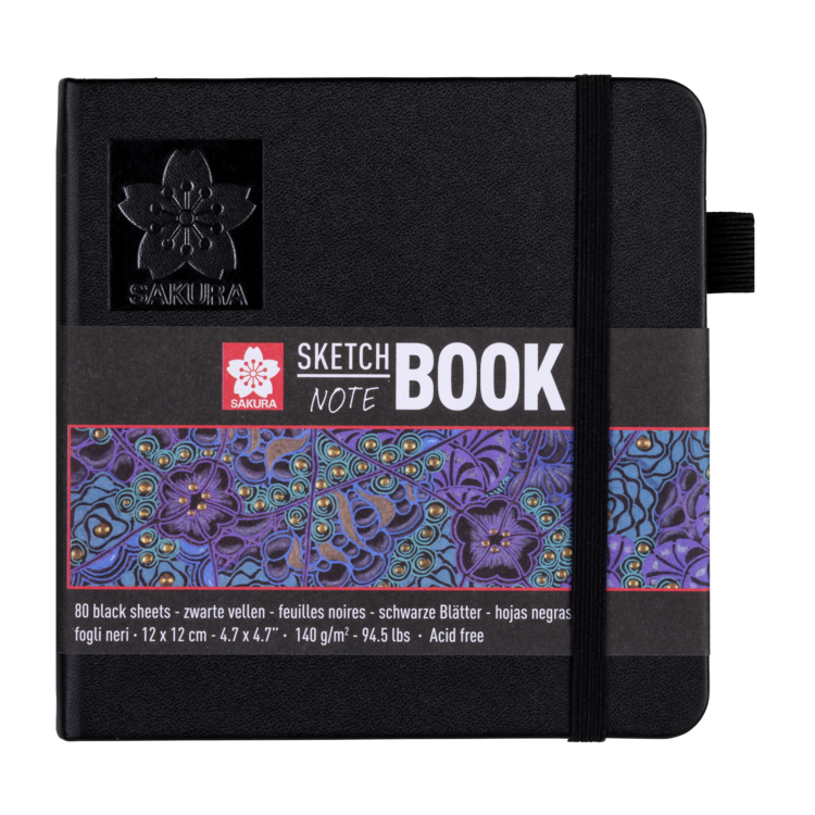 Sakura schetsboek met zwart papier