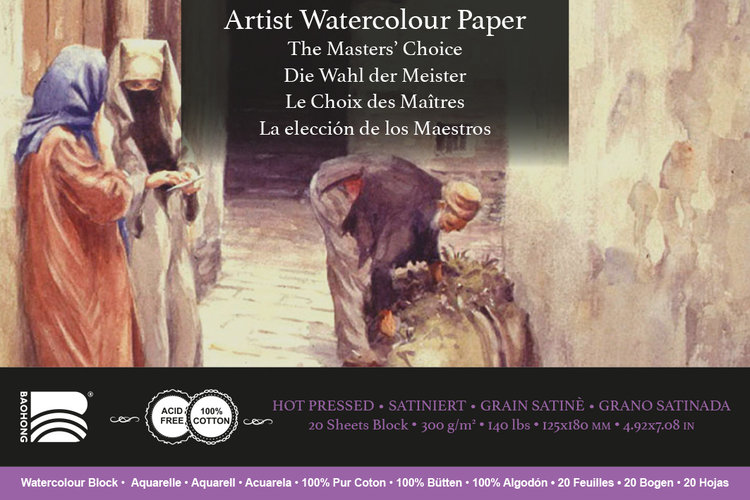 Baohong The Masters' Choice Artist aquarelpapier hot pressed