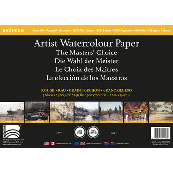 Baohong aquarelpapier 56x76 cm (5 vel) -The Masters' Choice Artist