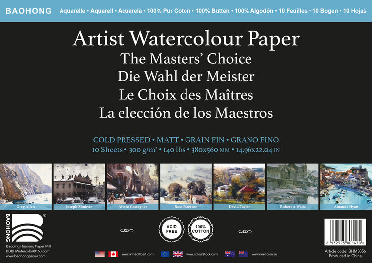 Baohong The Masters' Choice Artist aquarelpapier 38x56 cm (10 vel)