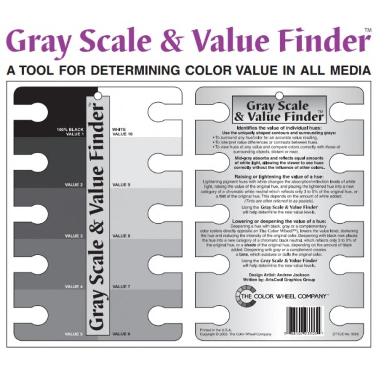 The color wheel company gray scale finder (grijskaart)
