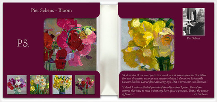 Art Revisited Bloom - mapje met 8 kaarten Piet Sebens