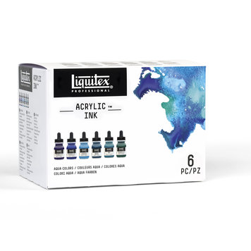 Liquitex acrylinkt set (6) aqua colors