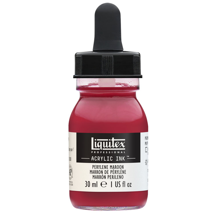 Liquitex acrylinkt flesje met pipet 30ml perylene maroon