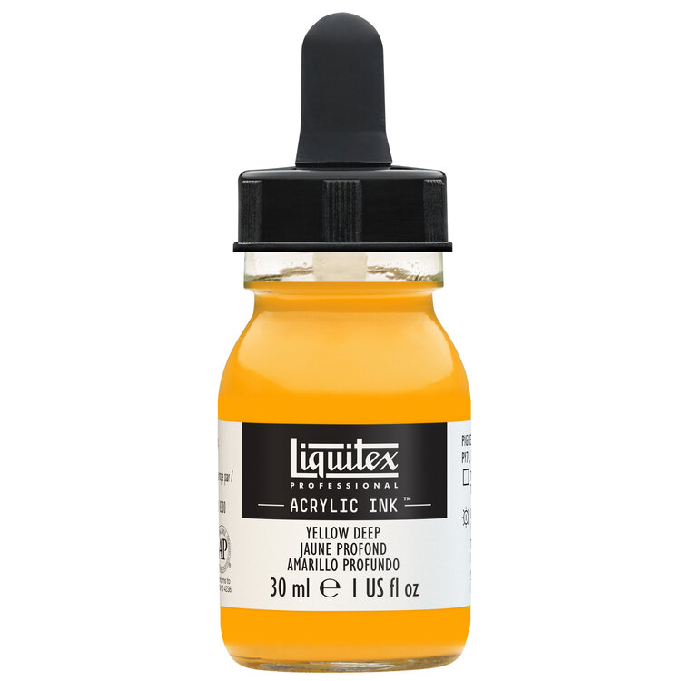 Liquitex acrylinkt flesje met pipet 30ml yellow deep