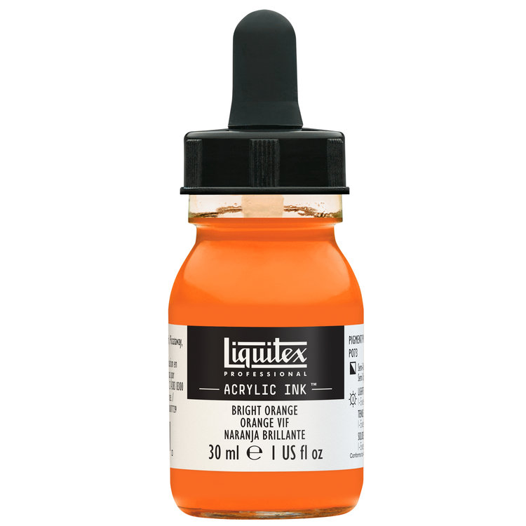 Liquitex acrylinkt flesje met pipet 30ml bright orange
