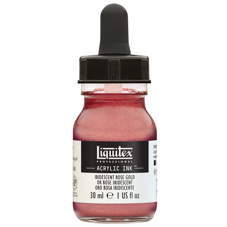 Liquitex acrylinkt flesje met pipet 30ml iridescent rose gold