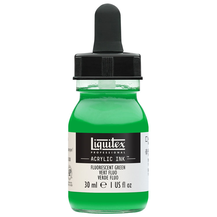 Liquitex acrylinkt flesje met pipet 30ml fluorescent green