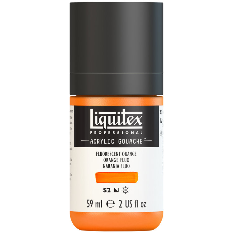 Liquitex 59ml acryl gouache - fluorescent orange
