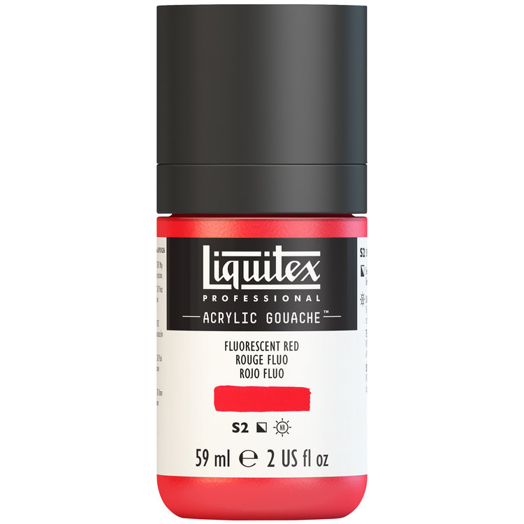 Liquitex 59ml acryl gouache - fluorescent red