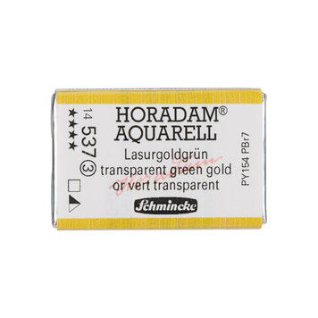 Schmincke (Horadam) 537 transparent green gold - groot napje aquarel