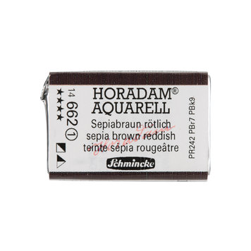 Schmincke (Horadam) 662 sepia brown reddish - groot napje aquarel