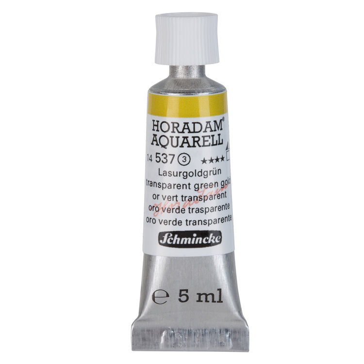 Schmincke (Horadam) 537 aquarelverf tube 5ml - transparent green gold