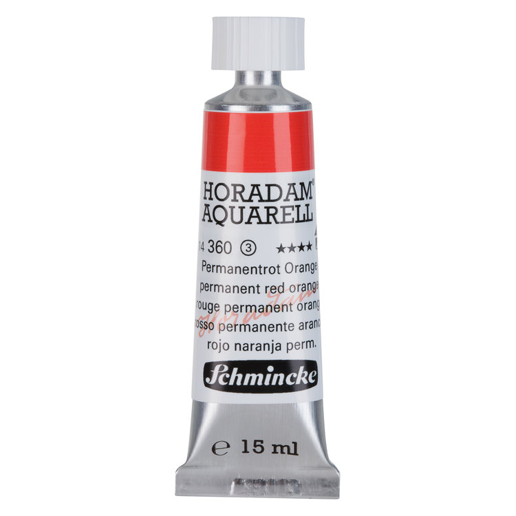 Schmincke (Horadam) 360 aquarelverf tube 15ml - permanent red orange