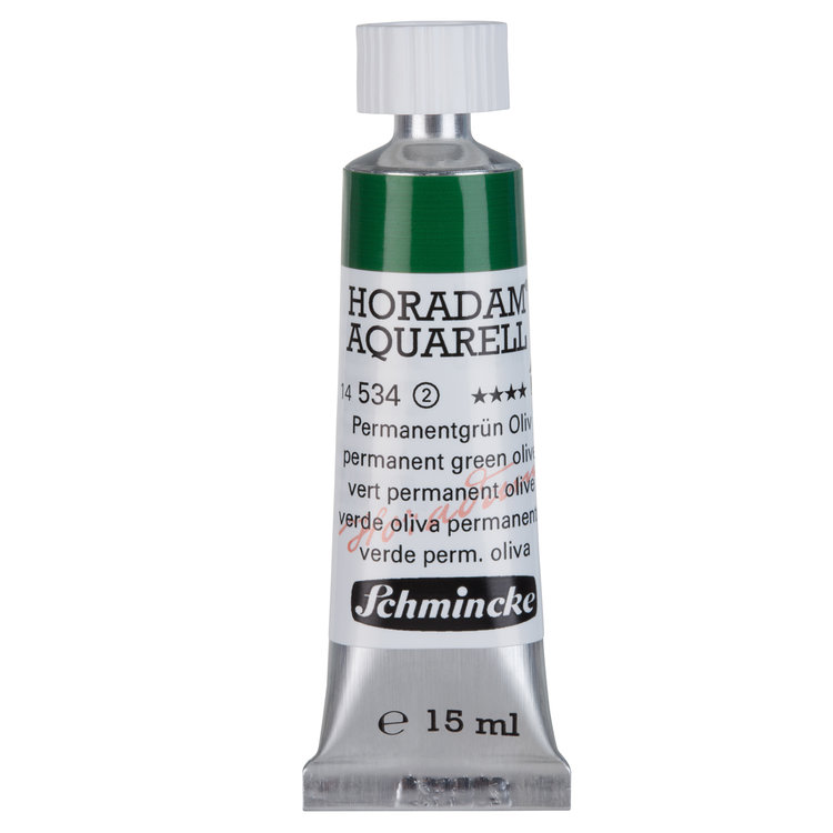 Schmincke (Horadam) 534 aquarelverf tube 15ml - permanent green olive
