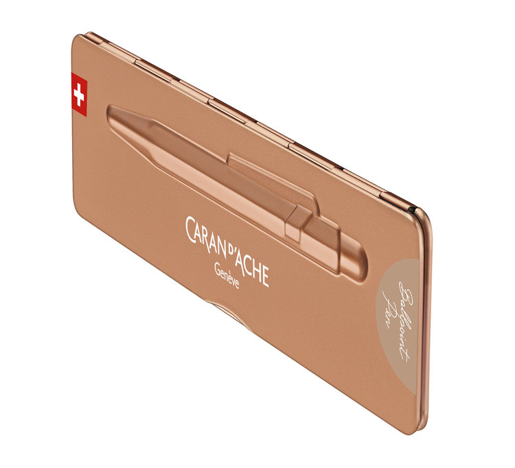 Caran d'Ache (schrijfwaren) balpen (849) in blik brut rose - premium collection