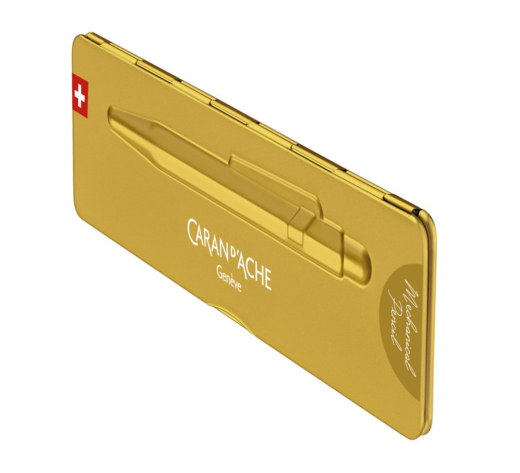 Caran d'Ache (schrijfwaren) Premium balpen (849) in blik goldbar - premium collection