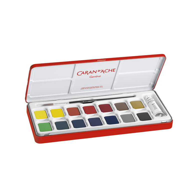 Caran d'Ache Gouache Studio  blik met 15 kleuren