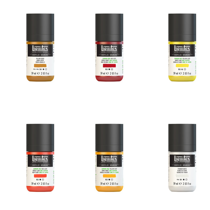 Liquitex Professional Acrylic Gouache 12X22ml Set - Essentials