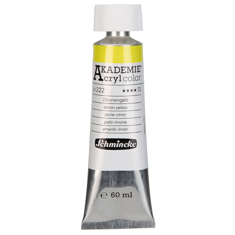 Schmincke 222 lemon yellow - Akademie acryl tube 60ml