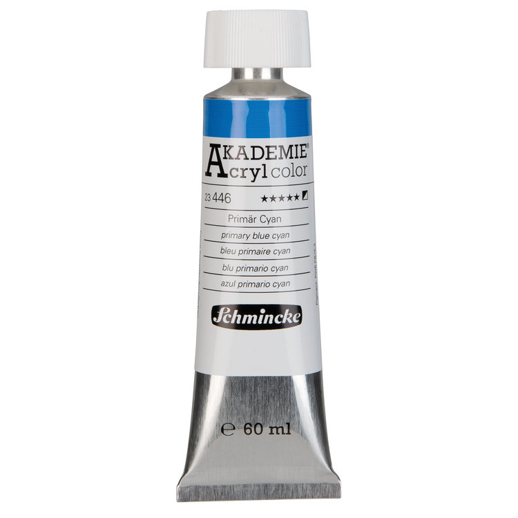 Schmincke 446 primary blue cyan - Akademie acryl tube 60ml