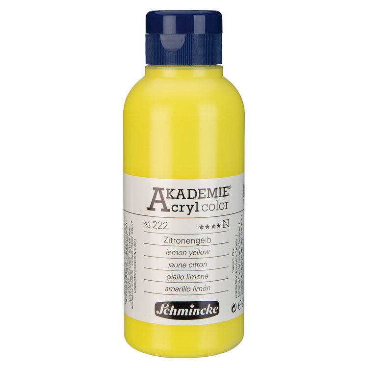 Schmincke 222 lemon yellow - Akademie acryl pot 250ml