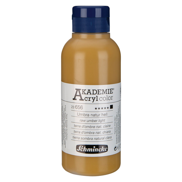 Schmincke 656 raw umber light - Akademie acryl pot 250ml