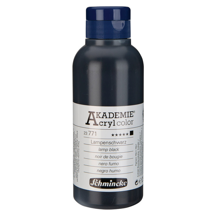 Schmincke 771 lamp black - Akademie acryl pot 250ml