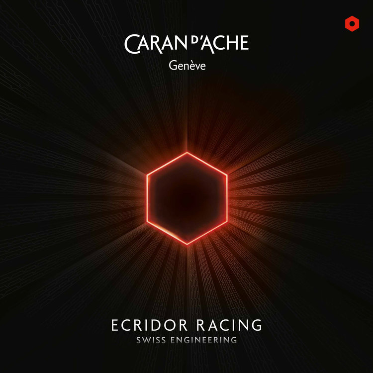 Caran d'Ache (schrijfwaren) Ecridor set ballpoint met lederen etui Racing