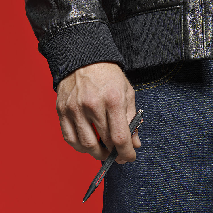 Caran d'Ache (schrijfwaren) Ecridor set ballpoint met lederen etui Racing