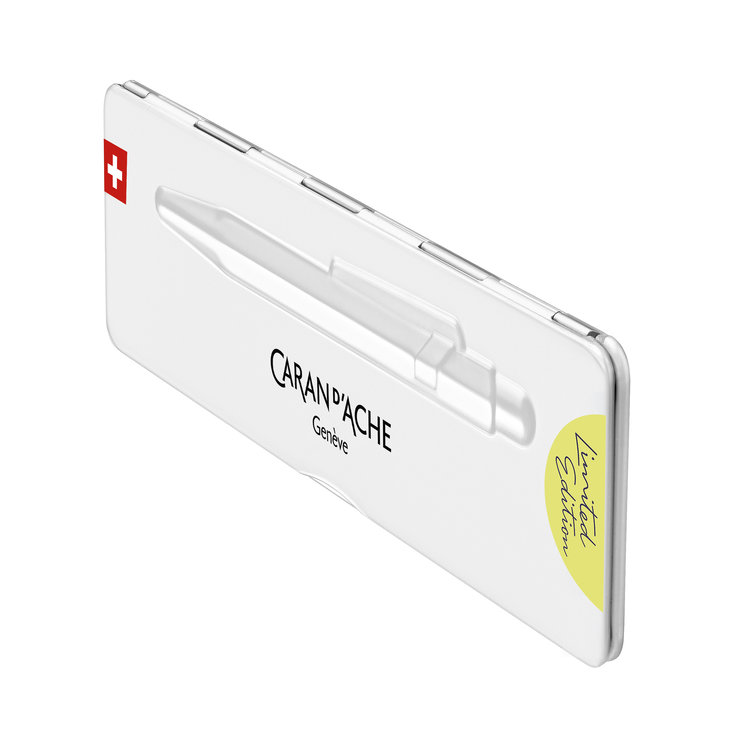 Caran d'Ache (schrijfwaren) balpen (849) Limited Edition in blik neon yellow