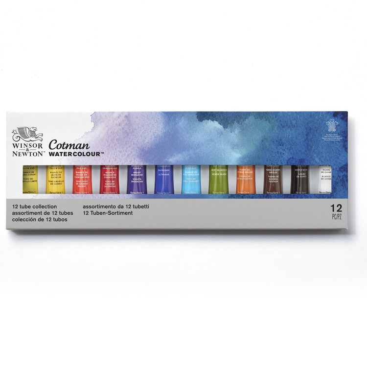 Cotman Water Colours set 12 tubes 8ml aquarelverf