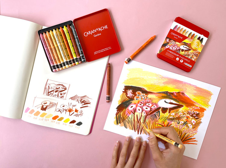 Caran d'Ache NeoColor II Beya Rebai Limited Edition (10) warm