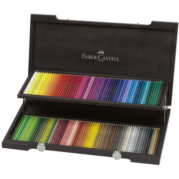 Faber Castell Polychromos houten kist met 120 kleurpotloden