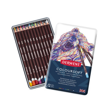 Derwent coloursoft kleurpotloden in blik