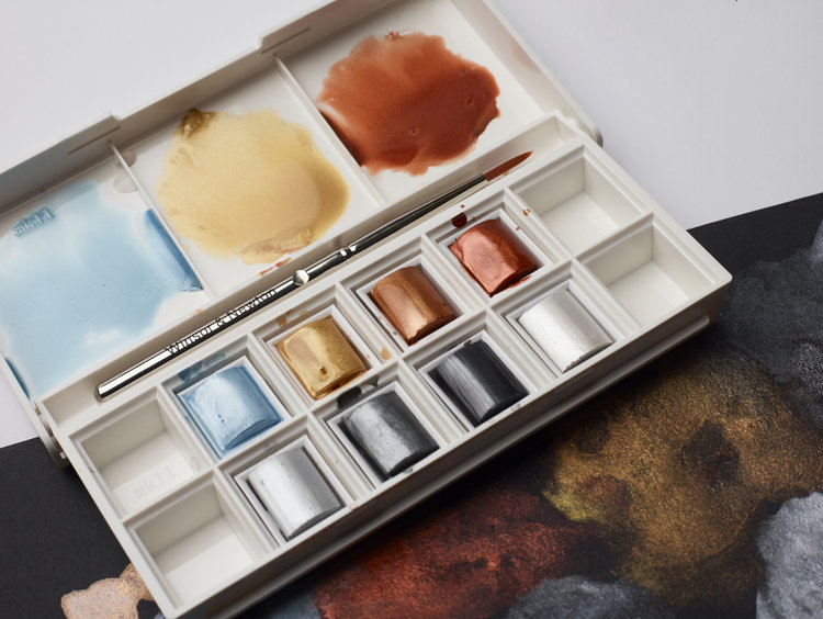Cotman Water Colours metallic pocket set (8 napjes)