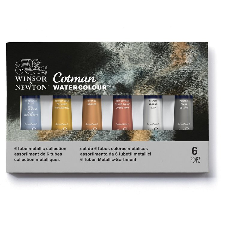 Cotman Water Colours metallic collection aquarelverf 6x 8ml